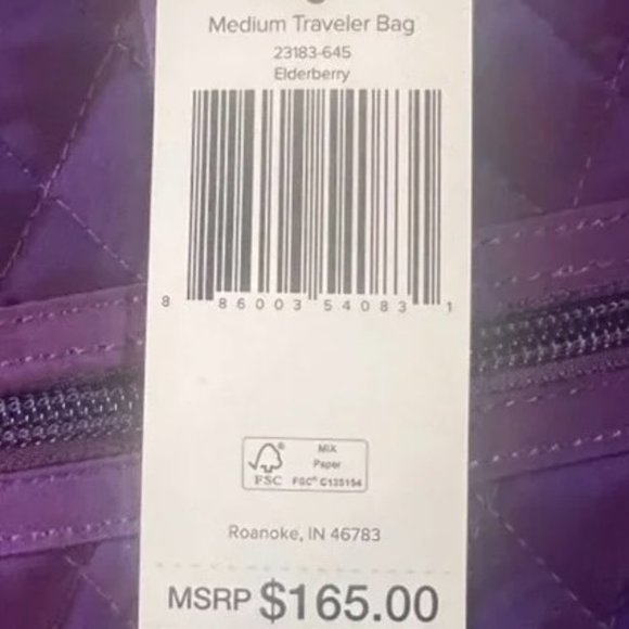 VERA BRADLEY Women's Traveler Bag NWT Size M - Picture 10 of 10